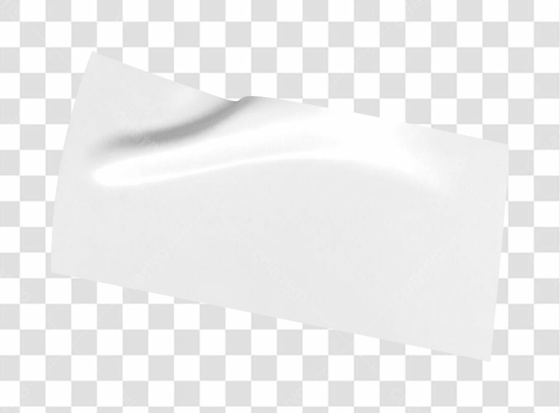 Mockup Adesivo Branco PNG com fundo transparente