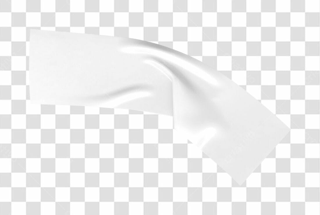 Banner branco PNG com fundo transparente