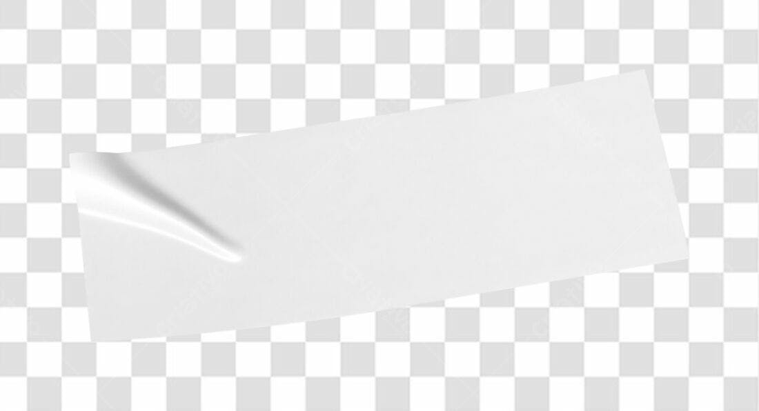 Mockup Adesivo Branco PNG com fundo transparente