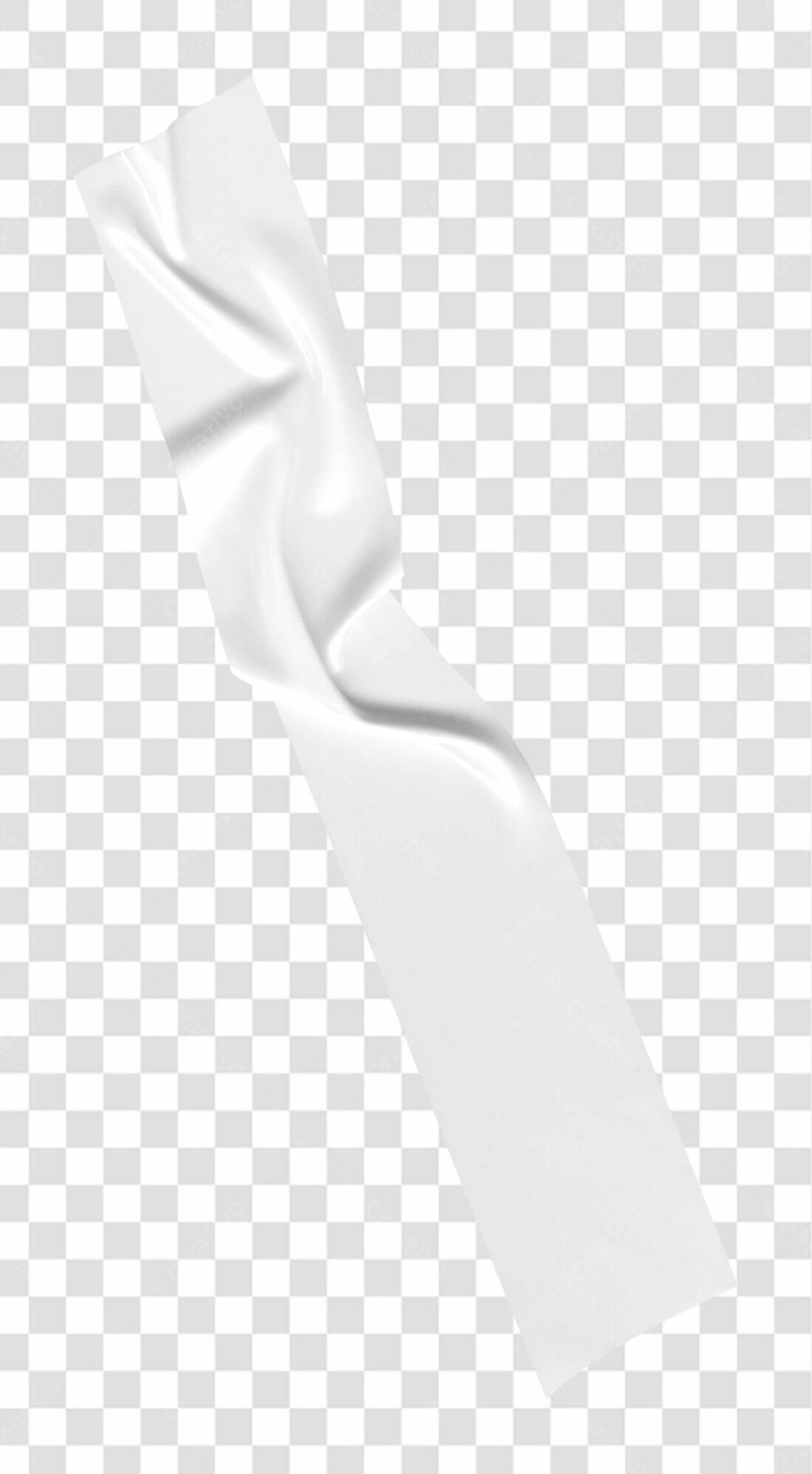 Mockup Fita Adesiva Branca PNG com fundo transparente
