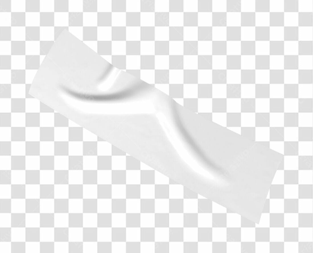 Mockup Fita Adesiva Branca PNG com fundo transparente