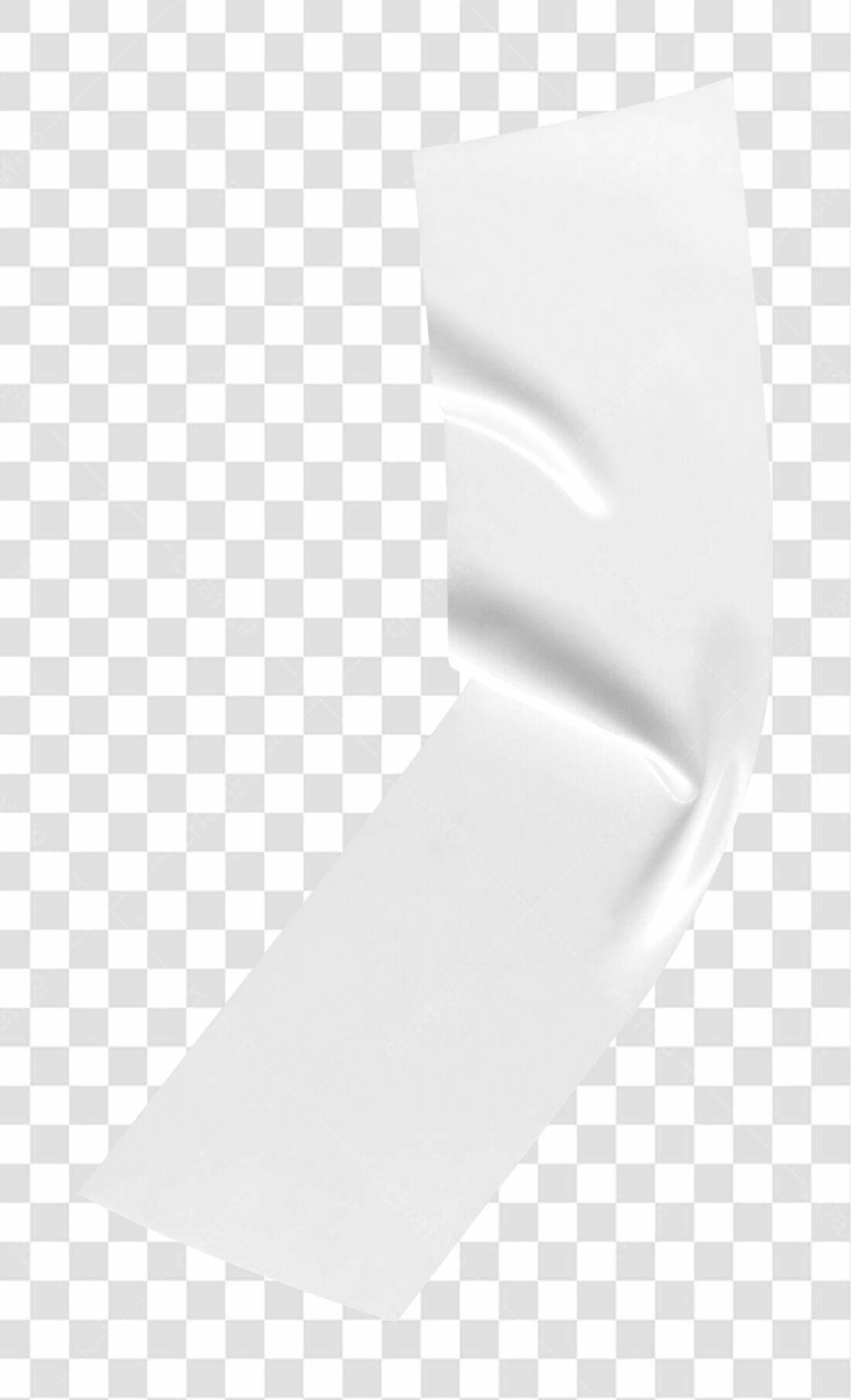 Mockup Fita Adesiva Branca PNG com fundo transparente