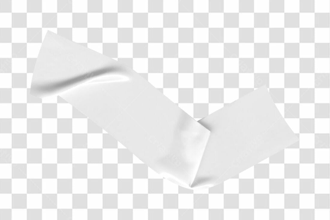 Mockup Fita Adesiva Branca PNG com fundo transparente