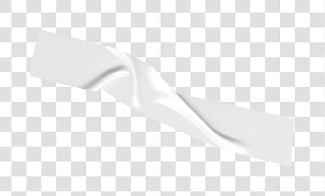 Banner Fita Adesiva Branca PNG com fundo transparente