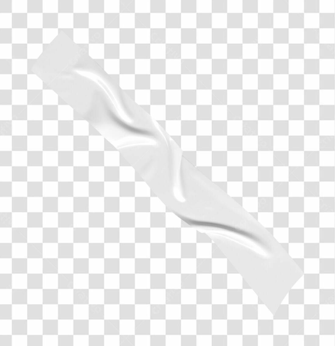 Elemento gráfico PNG fita adesiva branca com fundo transparente