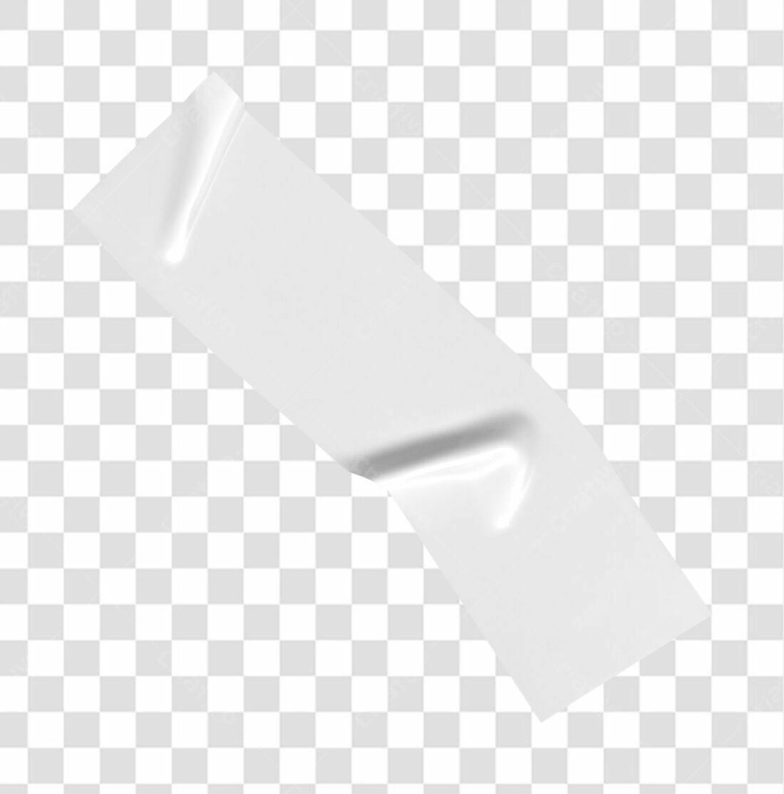Mockup Fita Adesiva Branca PNG com fundo transparente