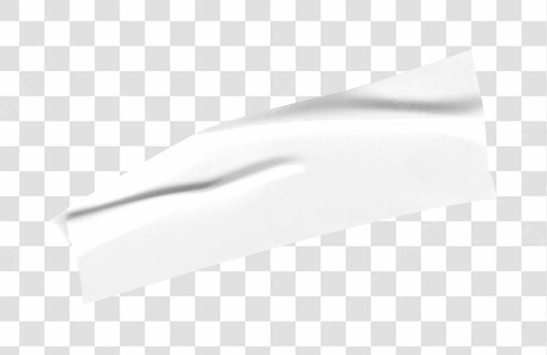 Mockup Fita Adesiva Branca PNG com fundo transparente