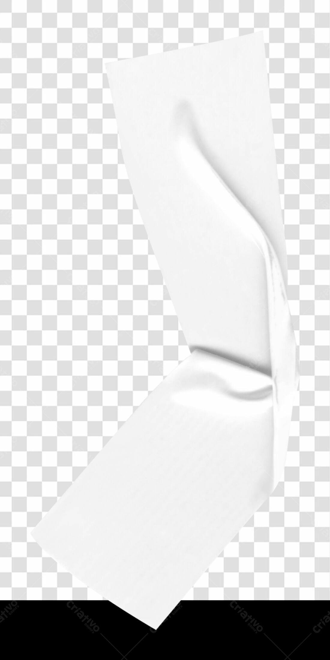 Mockup Fita Adesiva Branca PNG com fundo transparente