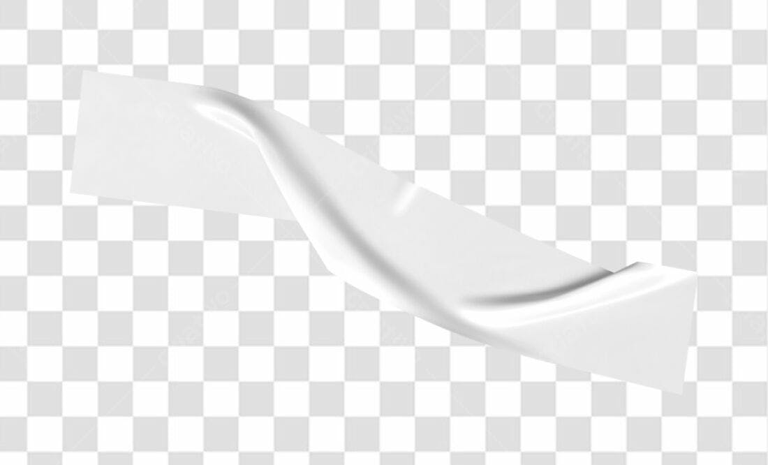 Mockup Fita Adesiva Branca PNG com fundo transparente
