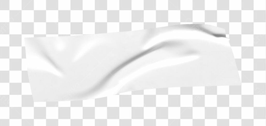 Banner branco para mockup PNG com fundo transparente