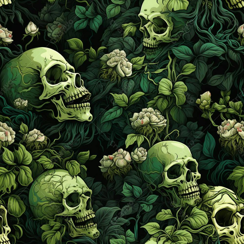 Skull Pattern 8K High Resolution