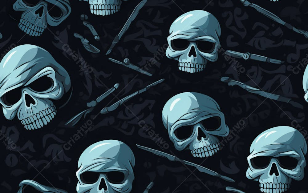 Skull Pattern 8K High Resolution