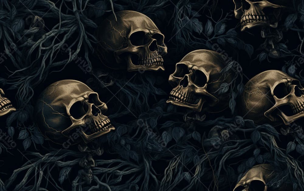 Skull Pattern 8K High Resolution