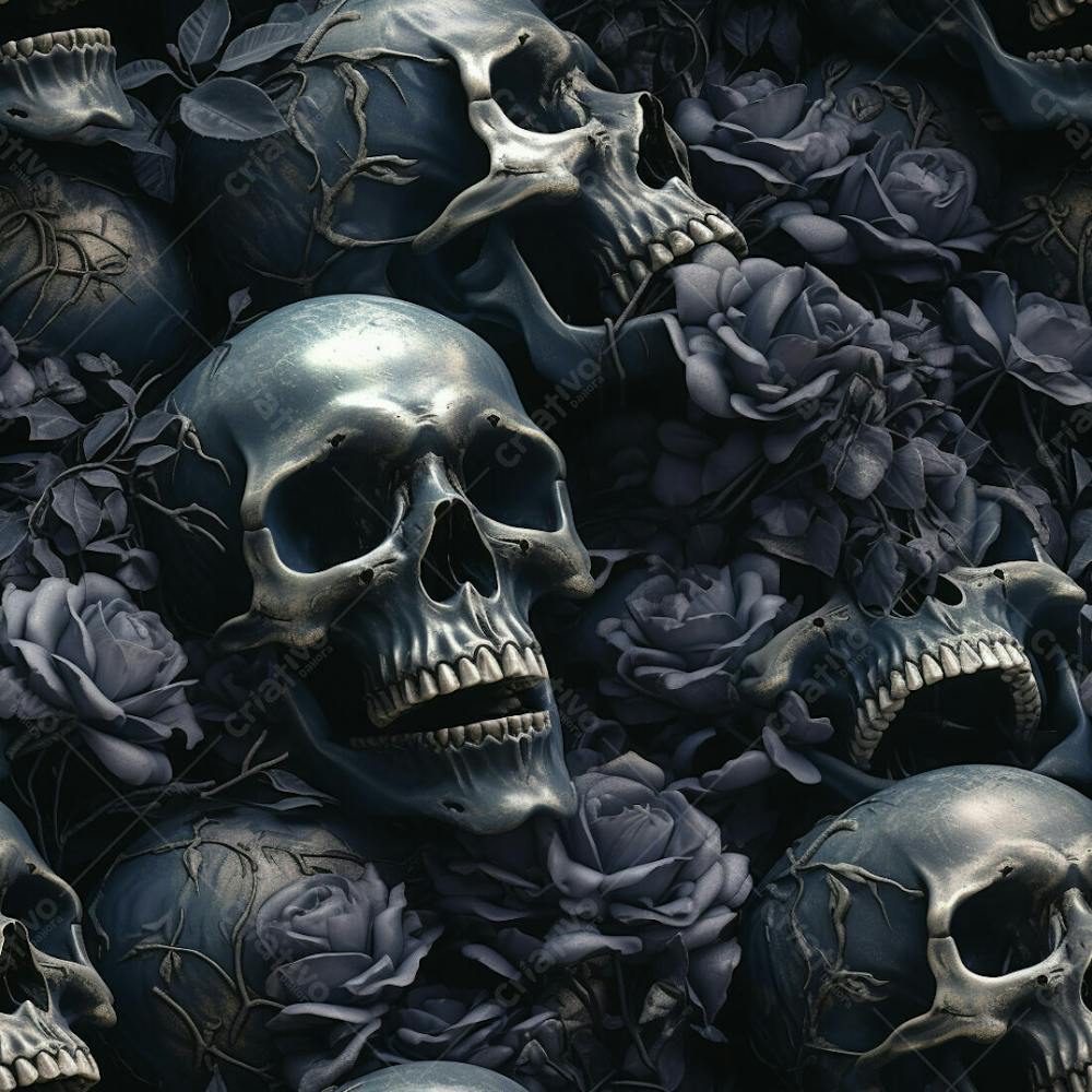 Skull Pattern 8K High Resolution