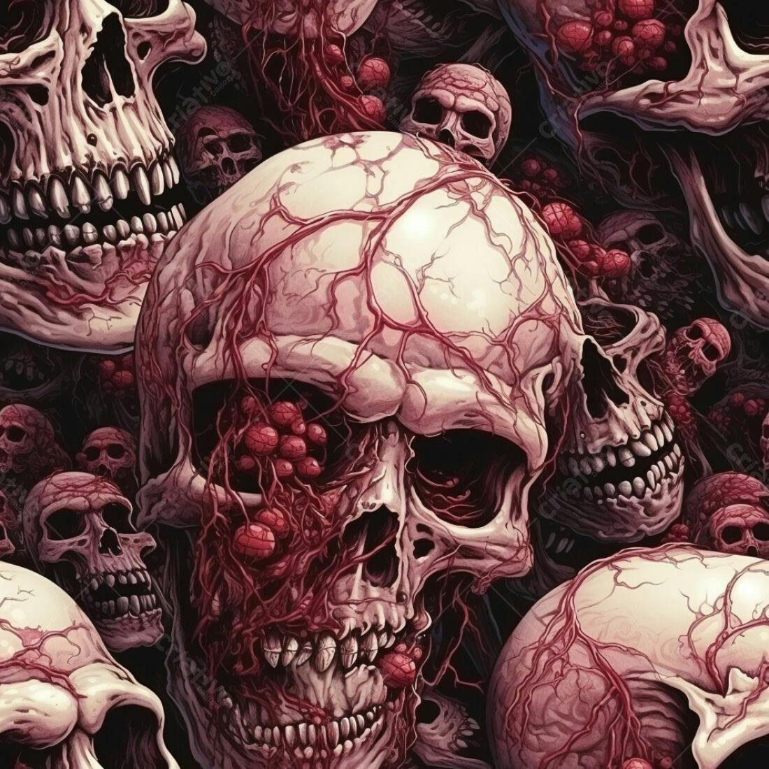 Textura caveiras góticas para fundo macabro