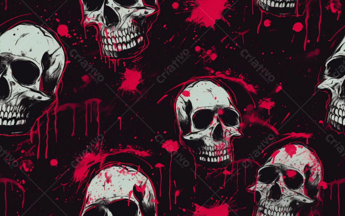 Textura caveiras grunge para fundo sombrio