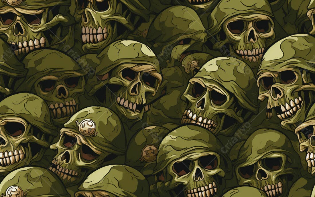 Textura Caveiras Militares para Fundo de Game