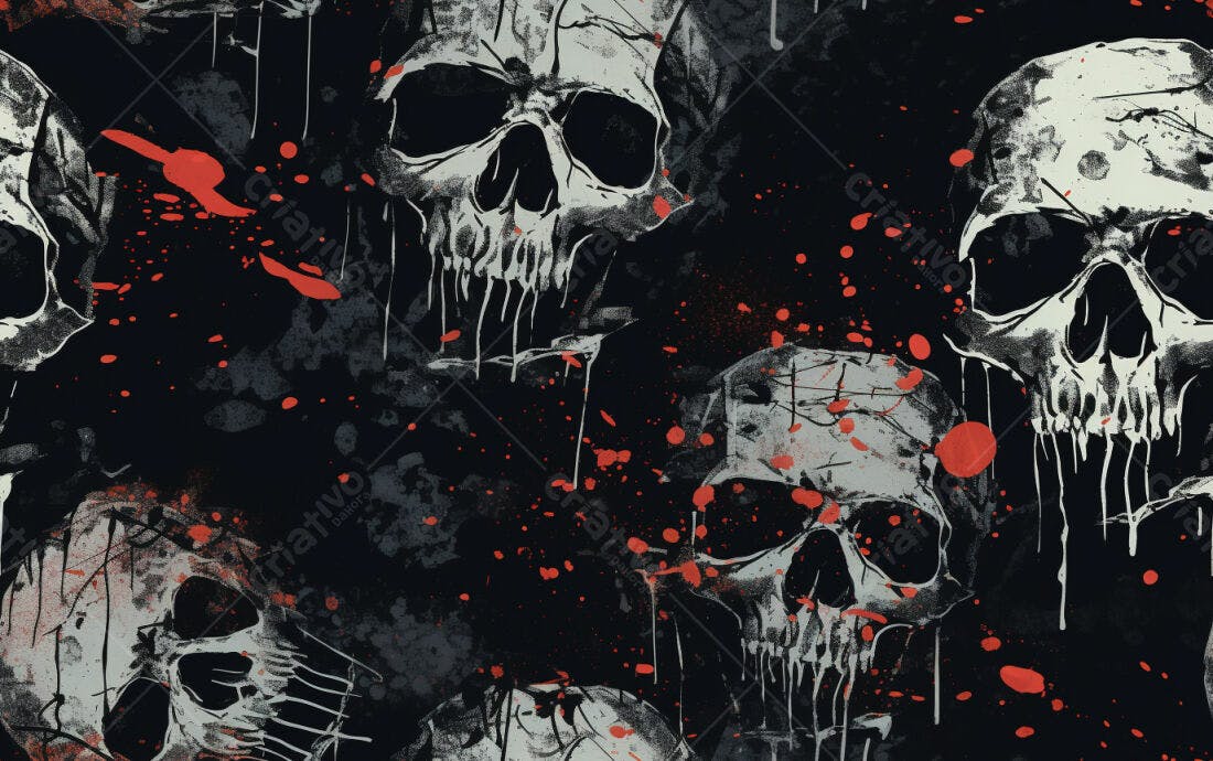 Textura caveiras grunge para fundo sombrio