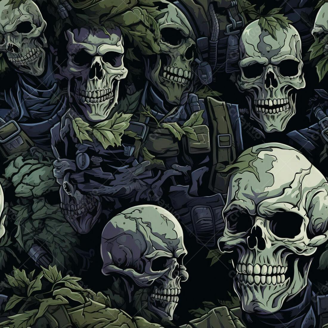 Textura Caveiras em camuflagem para jogo
