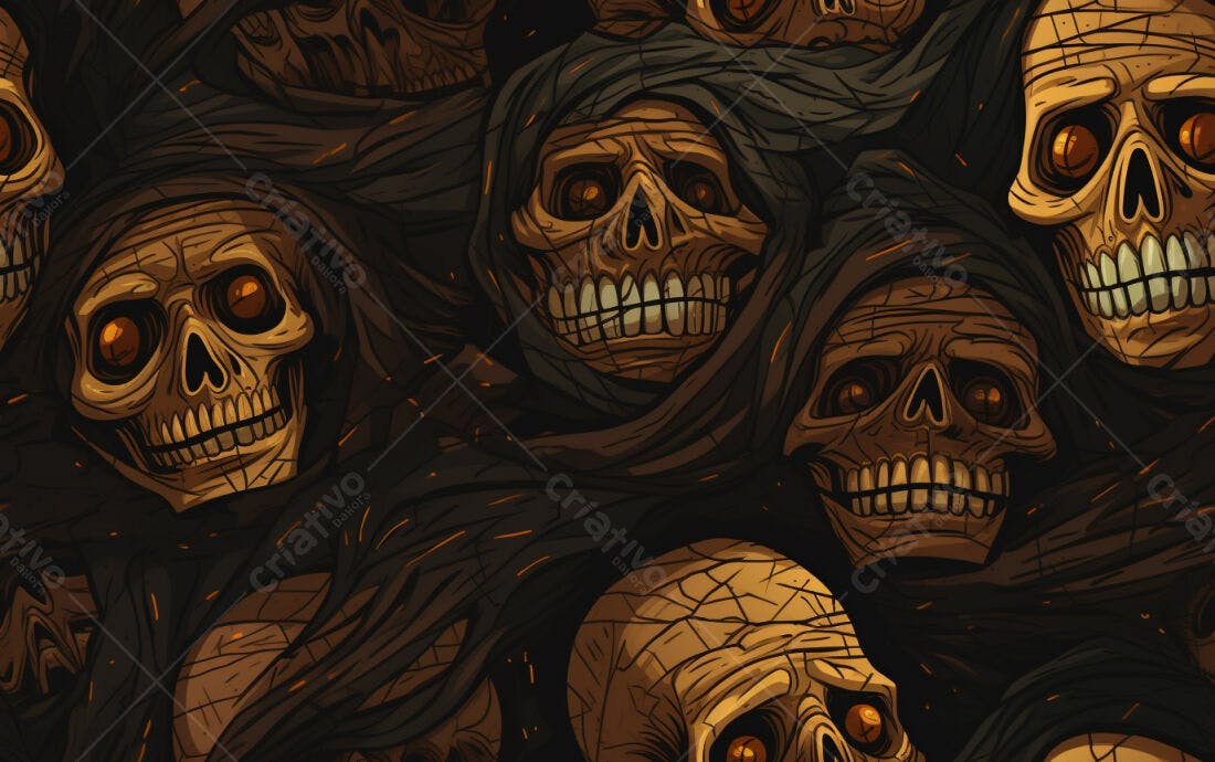 Textura caveiras véu escuro para fundo de terror