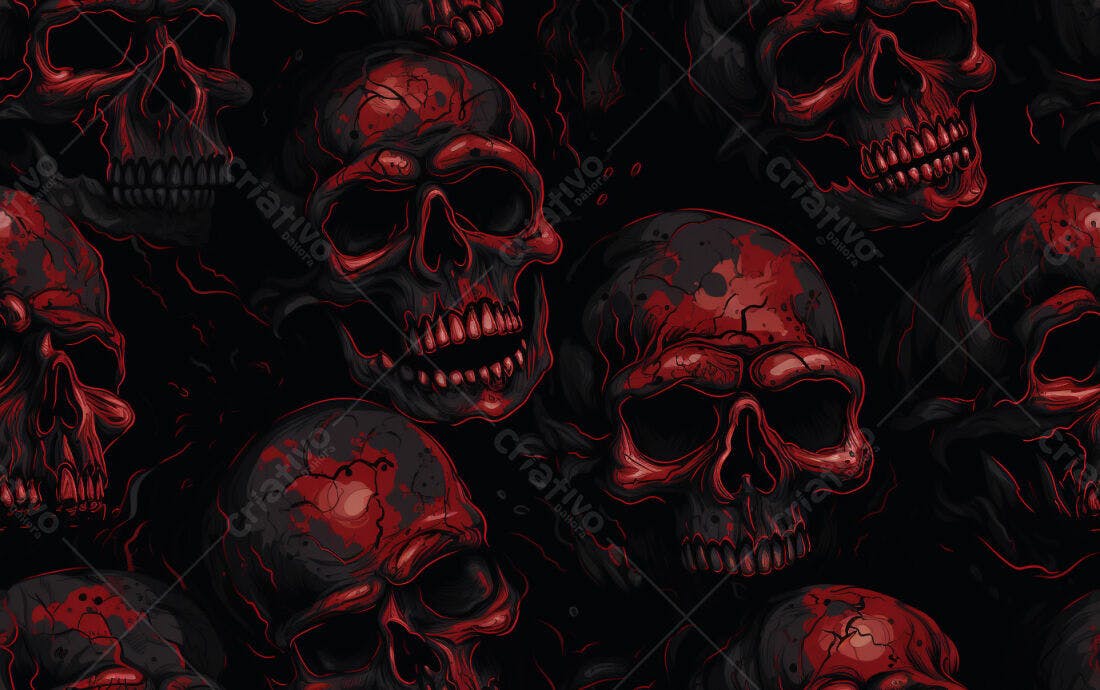 Textura caveiras vermelhas para fundo sombrio