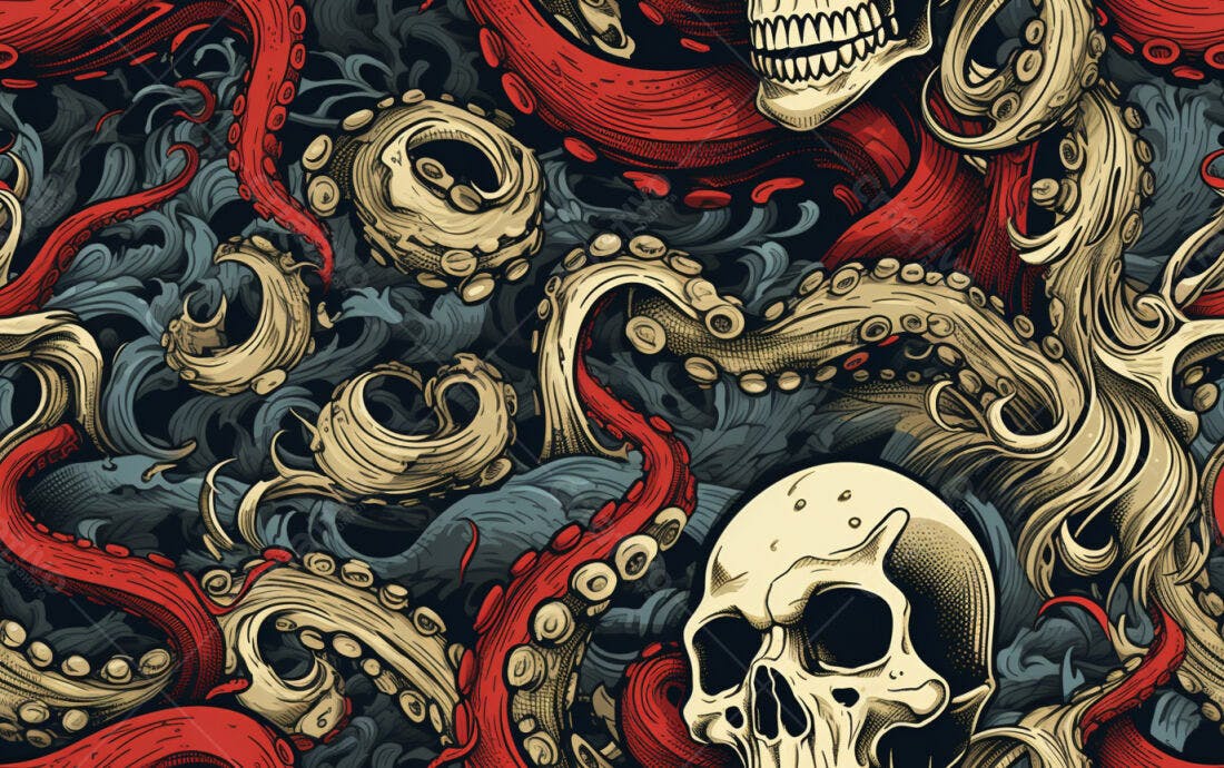 Textura Polvo e Caveira para Fundo Escuro