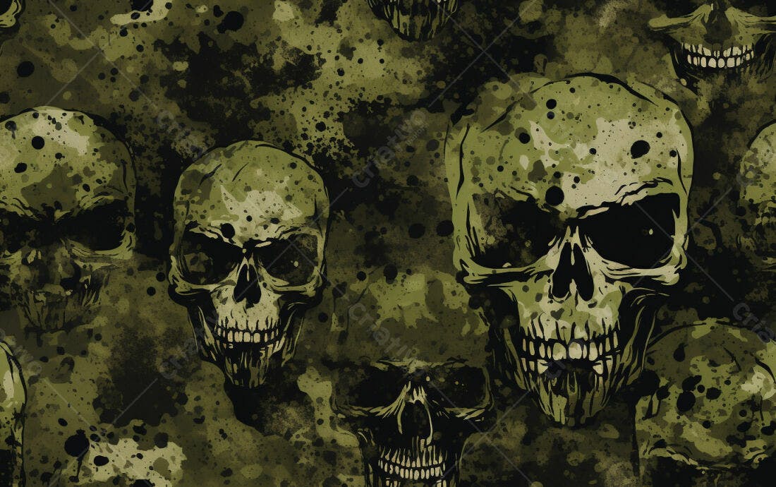 Textura caveiras camufladas para fundo sombrio