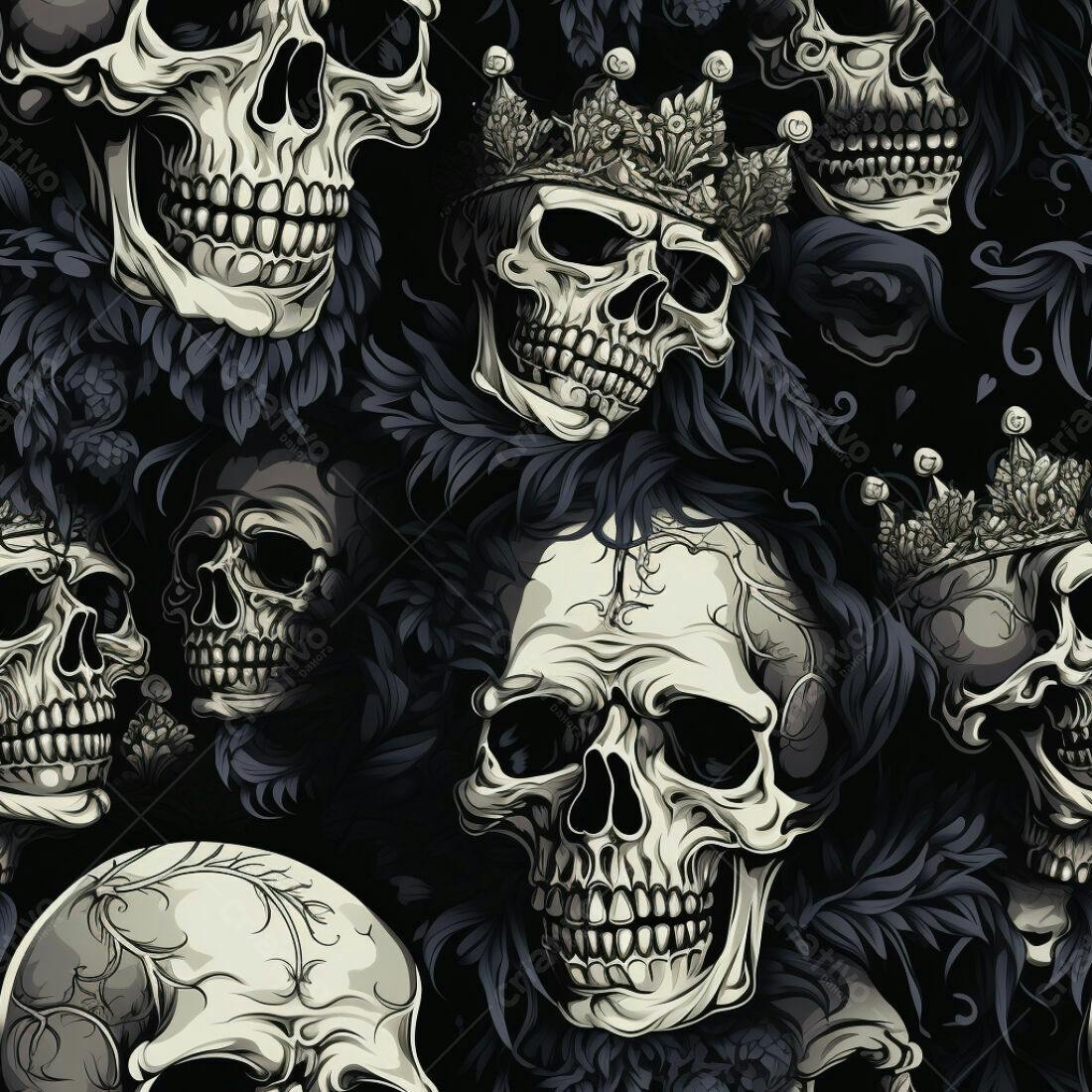 Textura caveiras góticas para fundo dark