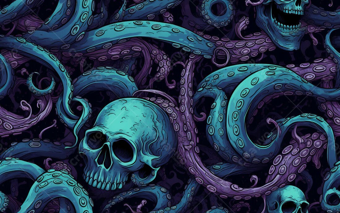 Textura Polvo e Caveiras para Fundo Escuro
