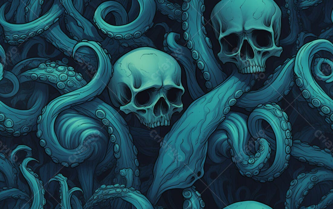 Textura Polvos e Caveiras para Fundo Sombrio