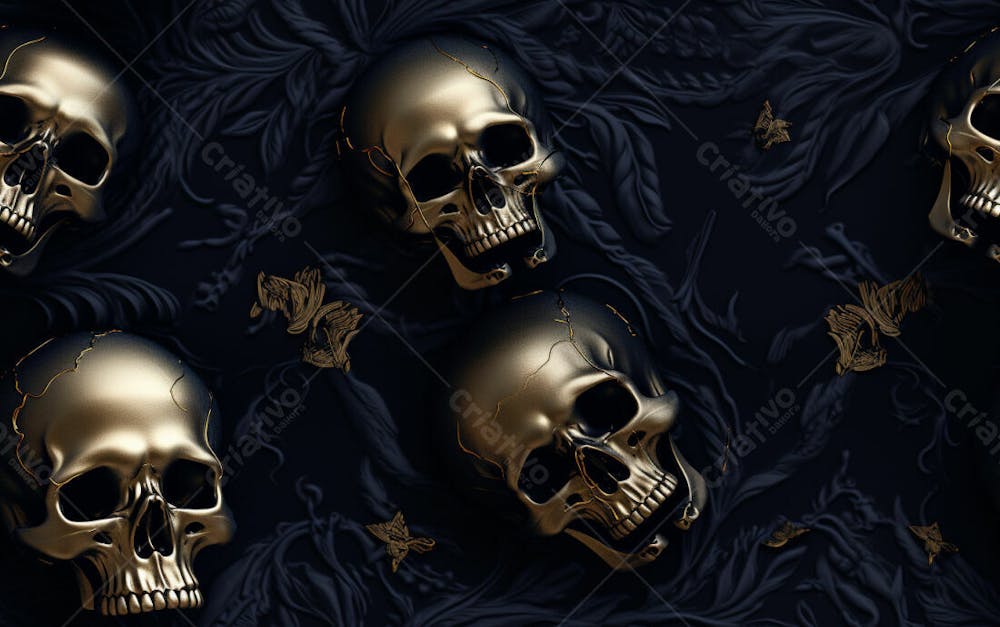 Skull Pattern 8K High Resolution