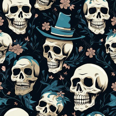 Skull Pattern 8K High Resolution