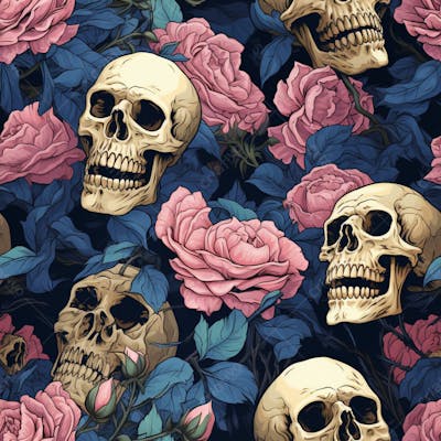 Skull Pattern 8K High Resolution