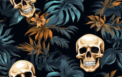 Skull Pattern 8K High Resolution