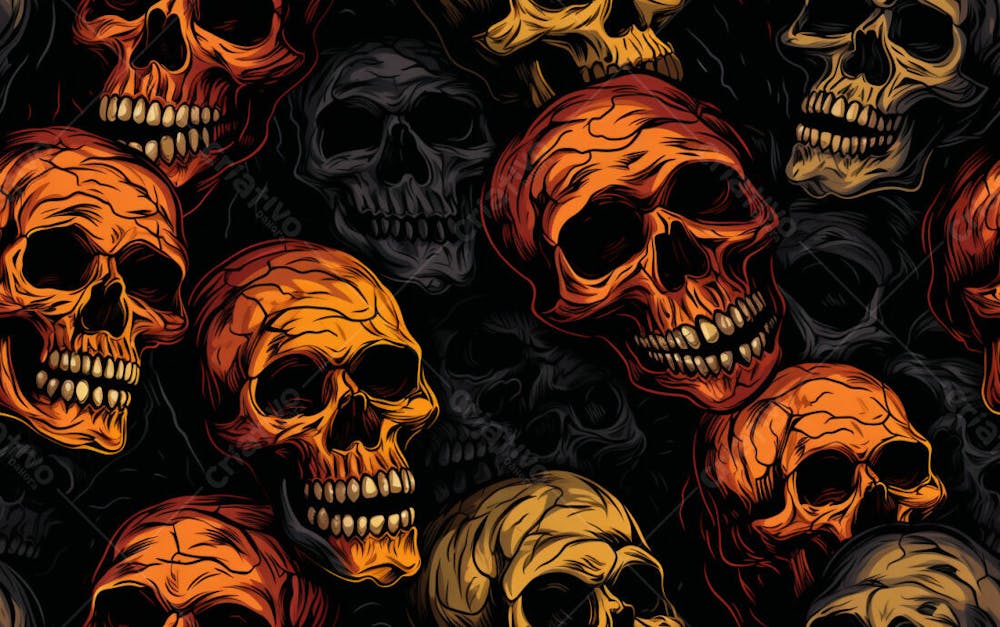 Skull Pattern 8K High Resolution