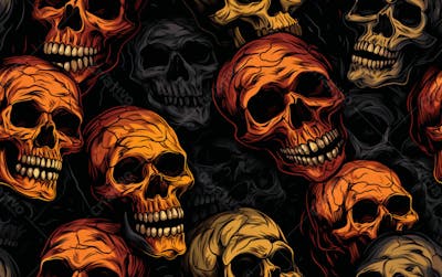 Skull Pattern 8K High Resolution