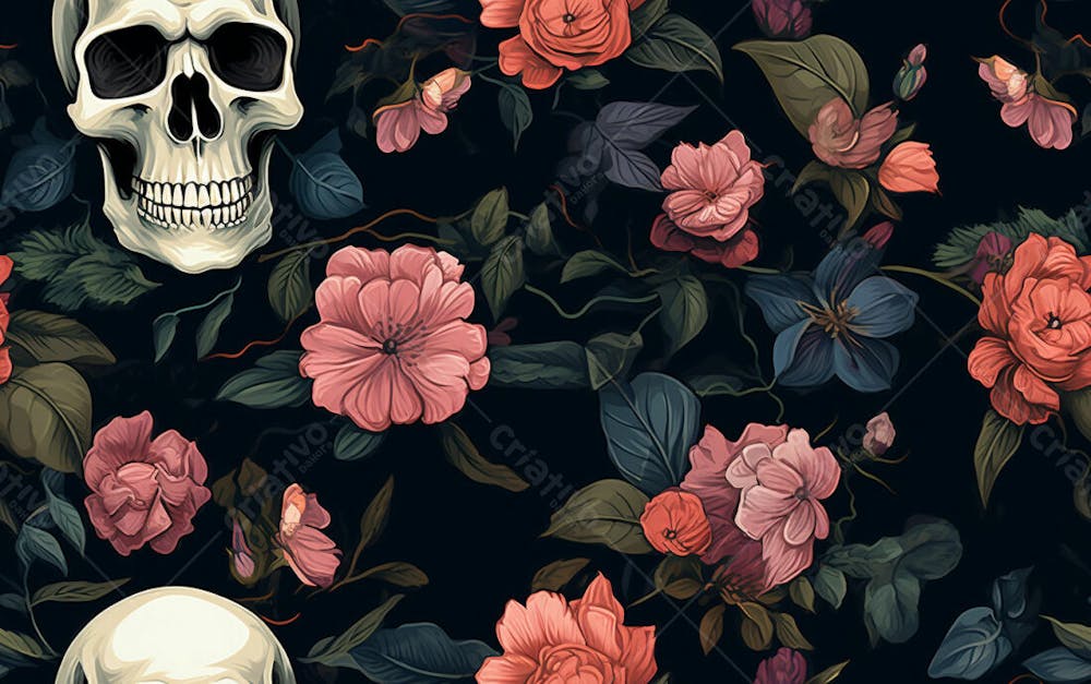 Skull Pattern 8K High Resolution