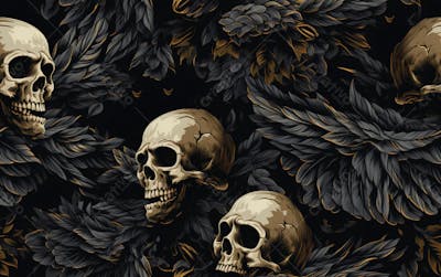 Skull Pattern 8K High Resolution