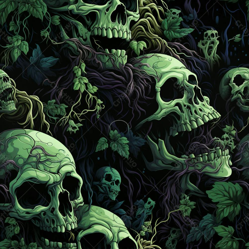 Skull Pattern 8K High Resolution