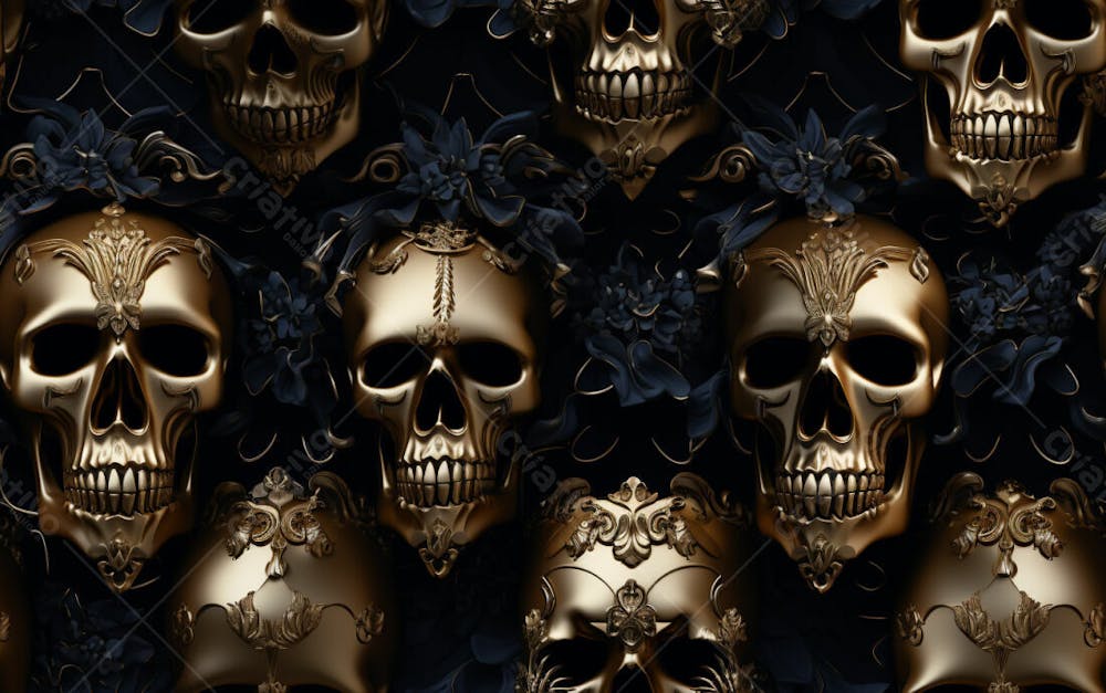 Skull Pattern 8K High Resolution