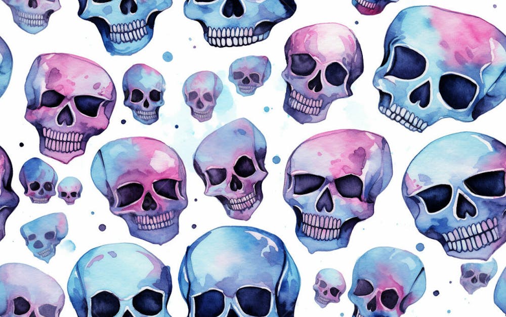 Skull Pattern 8K High Resolution