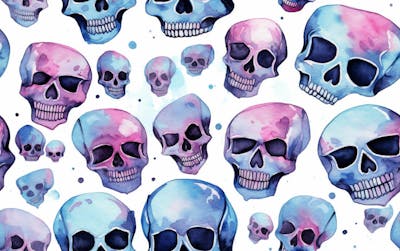 Skull Pattern 8K High Resolution