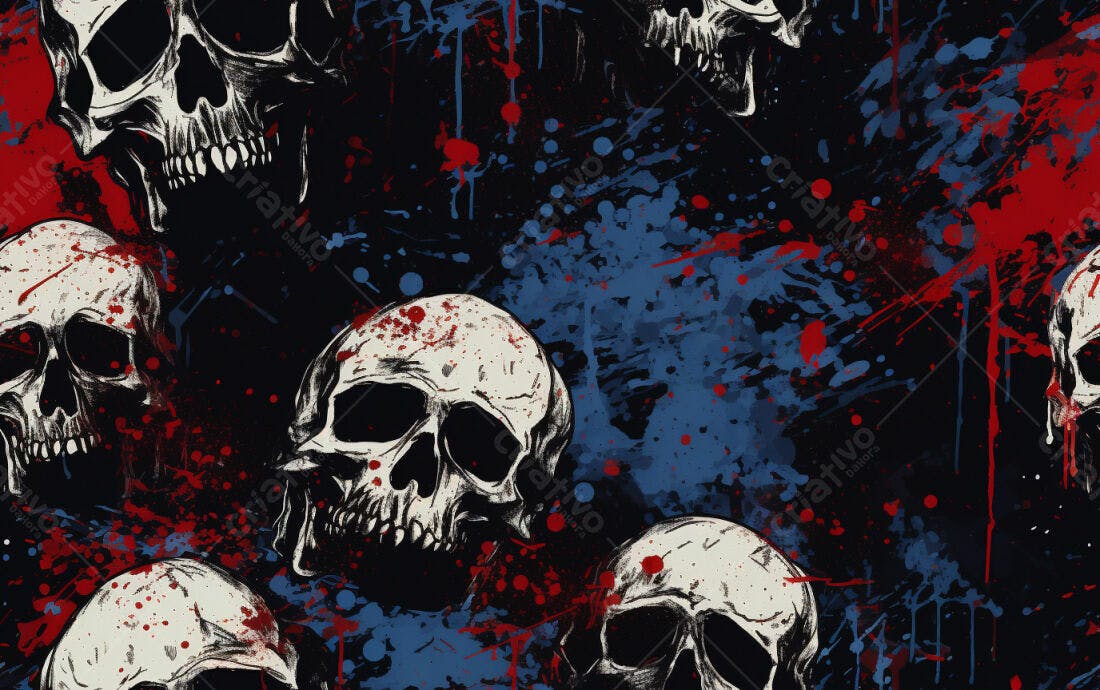 Textura caveiras grunge para fundo sombrio
