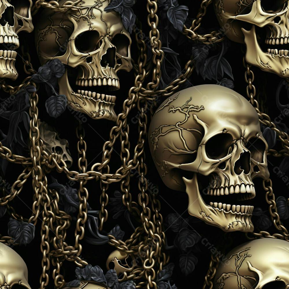 Skull Pattern 8K High Resolution