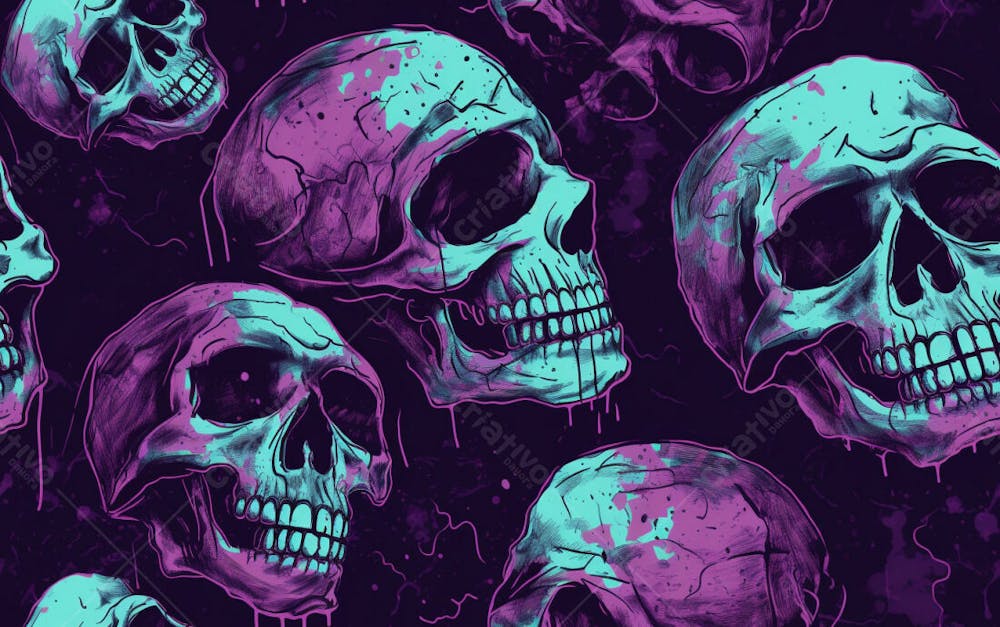 Skull Pattern 8K High Resolution