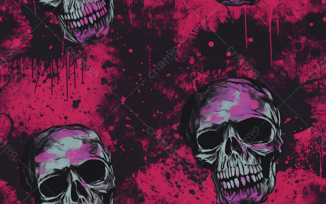 Textura caveira grunge rosa para fundo