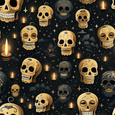 Skull Pattern 8K High Resolution