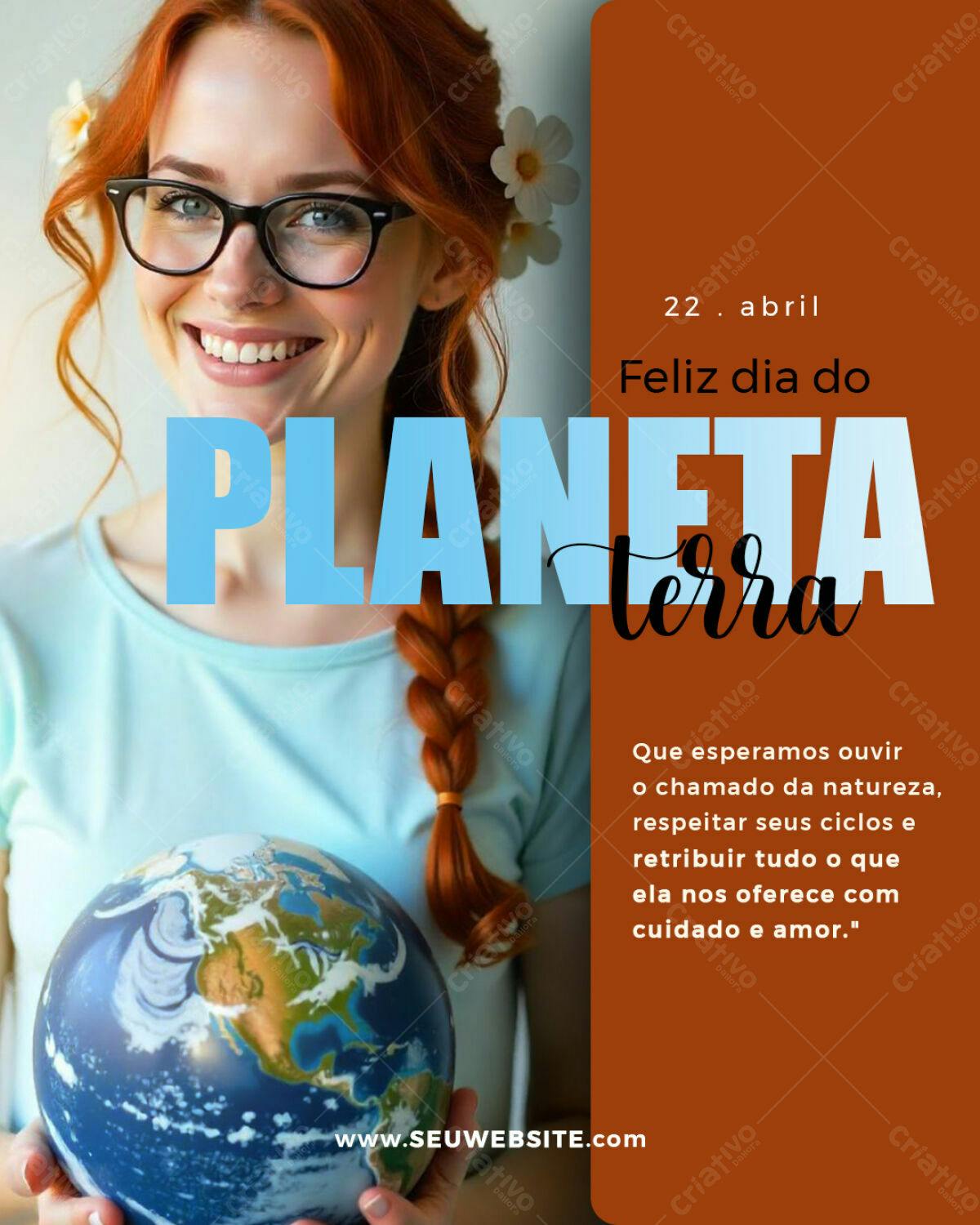 Flyer Dia da Terra PSD Editável