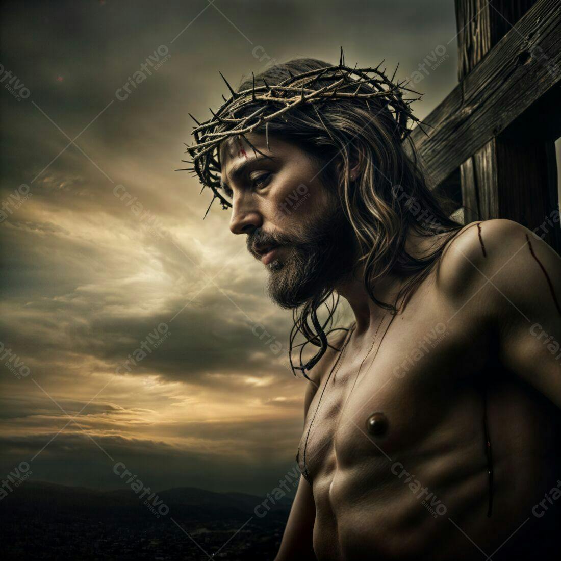 Jesus Cristo coroa de espinhos sofrimento