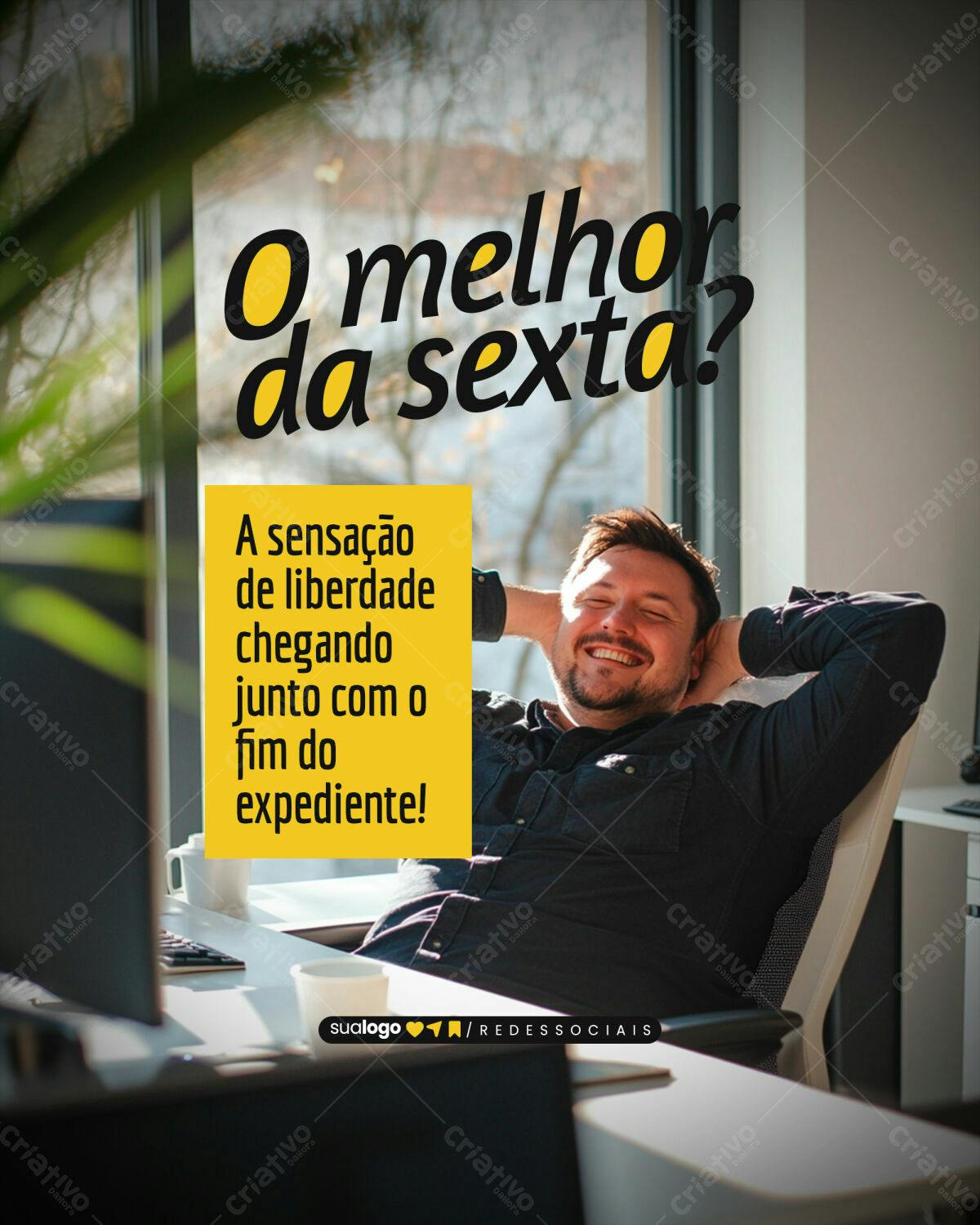 Postagem Redes Sociais Fim de Expediente PSD Editável